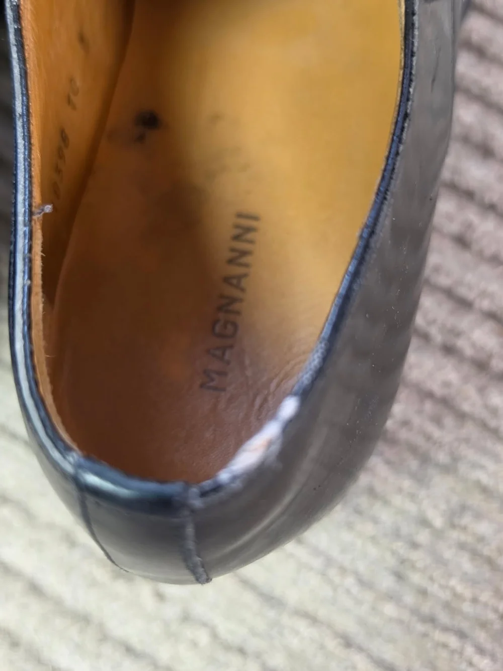 Magnanni Marco Shoes Mens 10M Black Leather Monk Strap Dress Square Toe 18398